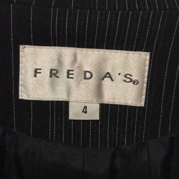 Black Designer Pin-Striped Suit - Picture 3 of 6